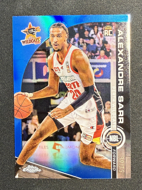 2023-24 Topps Chrome NBL #61 Alexandre Sarr Blue Refractor 39/75