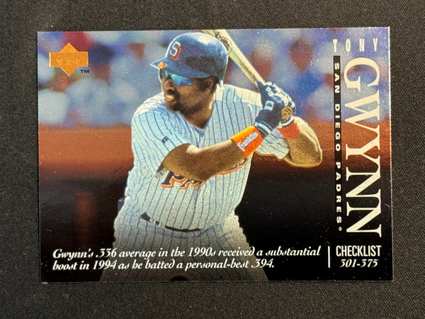 1995 Upper Deck #2-5 Checklist 301-375 - Tony Gwynn