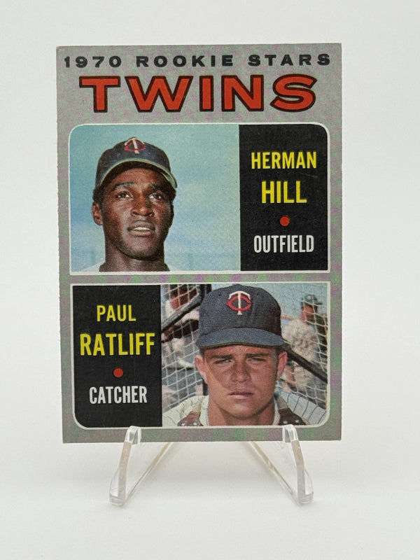 1970 Topps #267 Twins 1970 Rookie Stars (Herman Hill / Paul Ratliff)