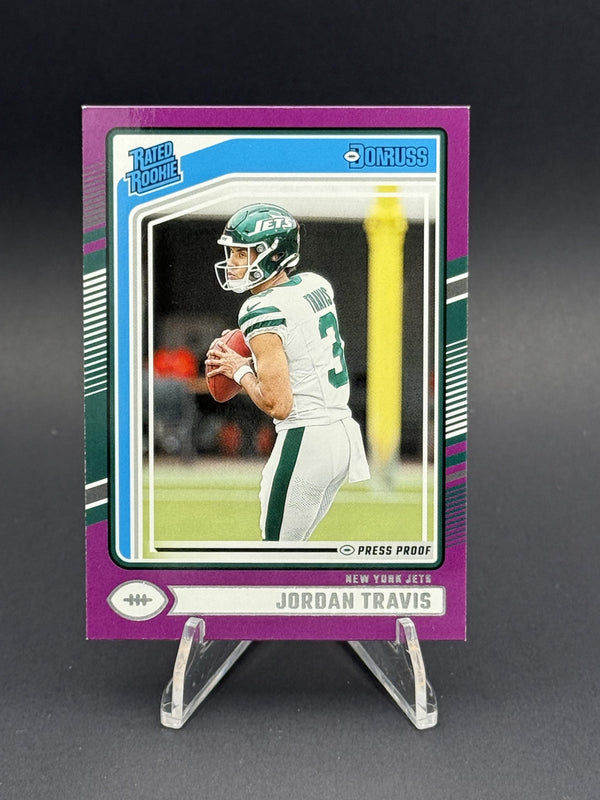 2024 Donruss #349 Jordan Travis Press Proof Purple (RC)