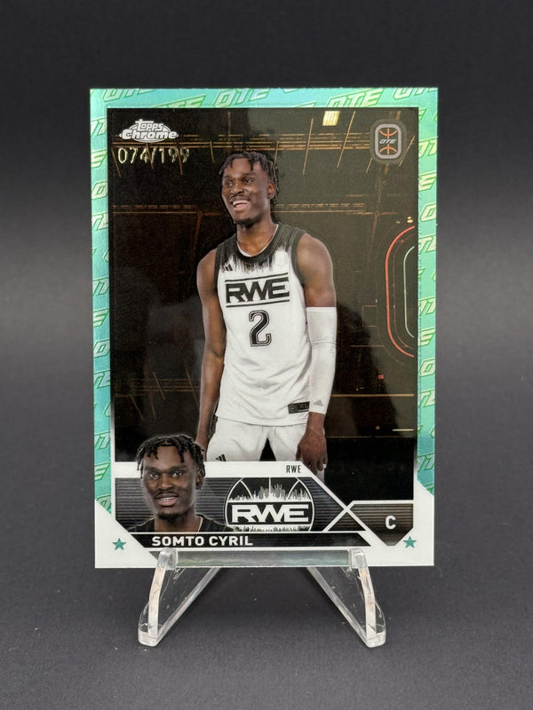 2023-24 Topps Chrome Overtime Elite #23 Somto Cyril Aqua/Green Refractors /199