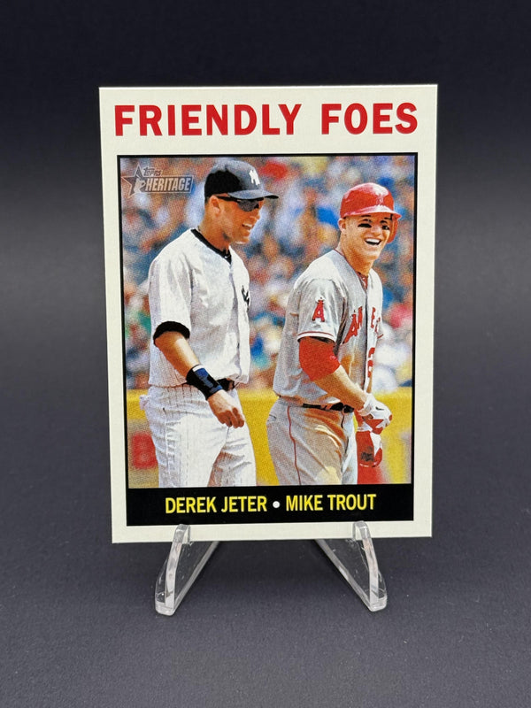 2013 Topps Heritage #41 Friendly Foes (Derek Jeter / Mike Trout)