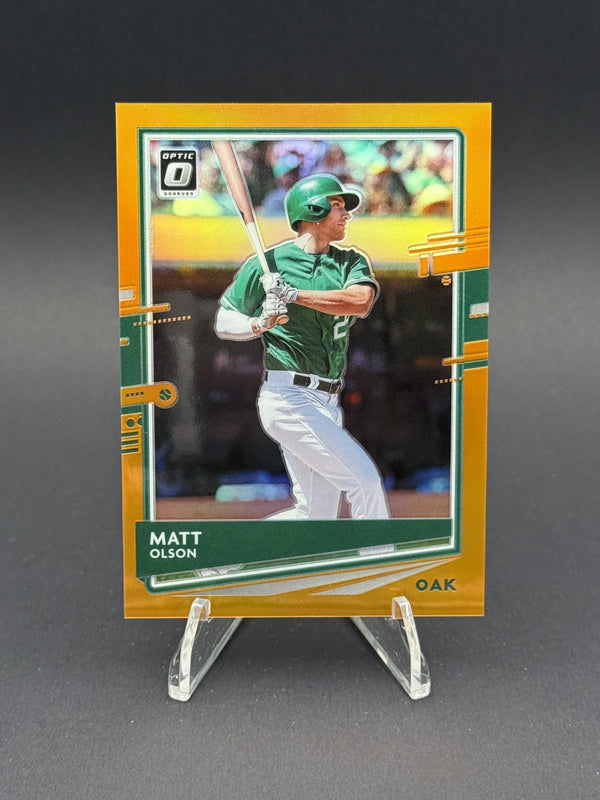 2020 Panini Donruss Optic Orange #124 Matt Olson 010/100