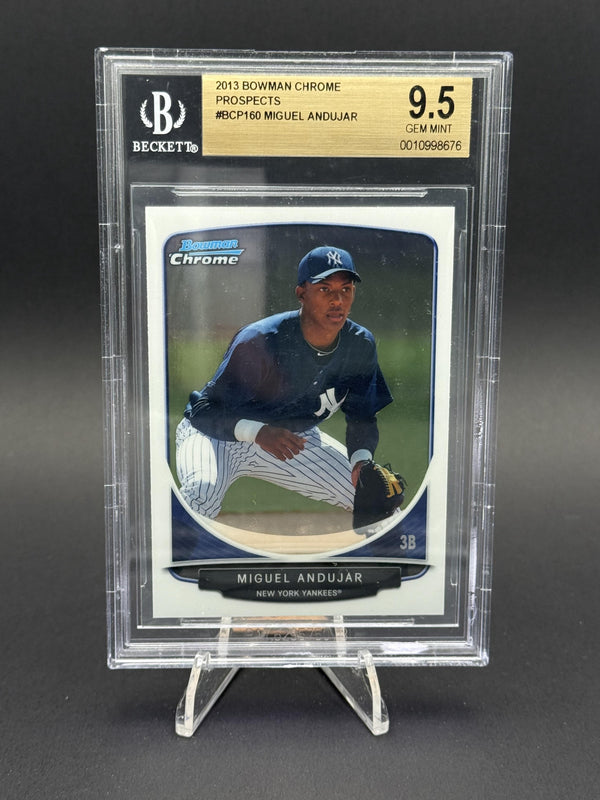 2013 Bowman Chrome #BCP160 Miguel Andujar Prospects BGS 9.5