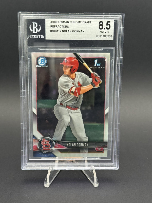 2018 Bowman Draft #BDC-117 Nolan Gorman Chrome BGS 8.5