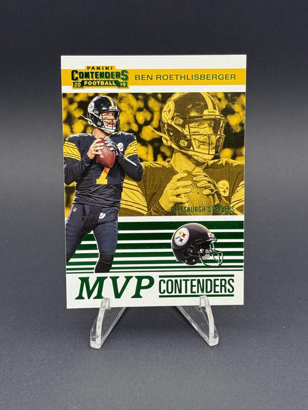 2019 Panini Contenders #MVP-BR Ben Roethlisberger π₯ Emerald Parallel