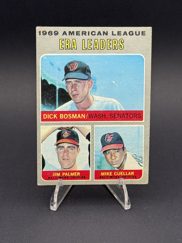 1970 Topps #68 1970 #68 1969 AL ERA Leaders (Bosman/Palmer/Cuellar)