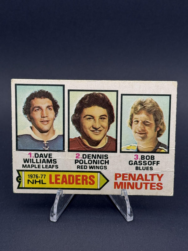 1977-78 O-Pee-Chee #4 (Dave Williams / Dennis Polonich / Bob Gassoff)