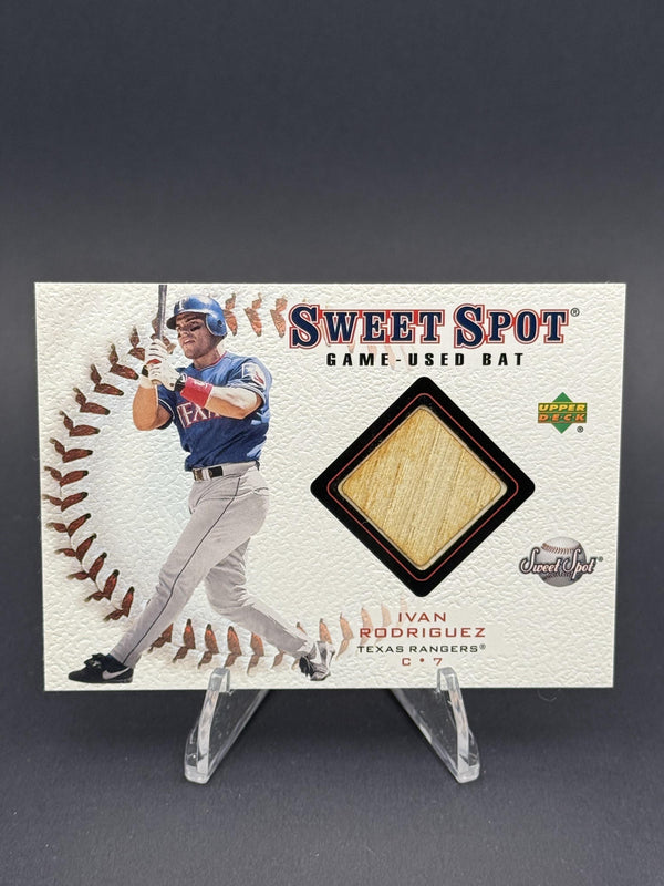 2001 Upper Deck Sweet Spot #B-IR Ivan Rodriguez Game Bat