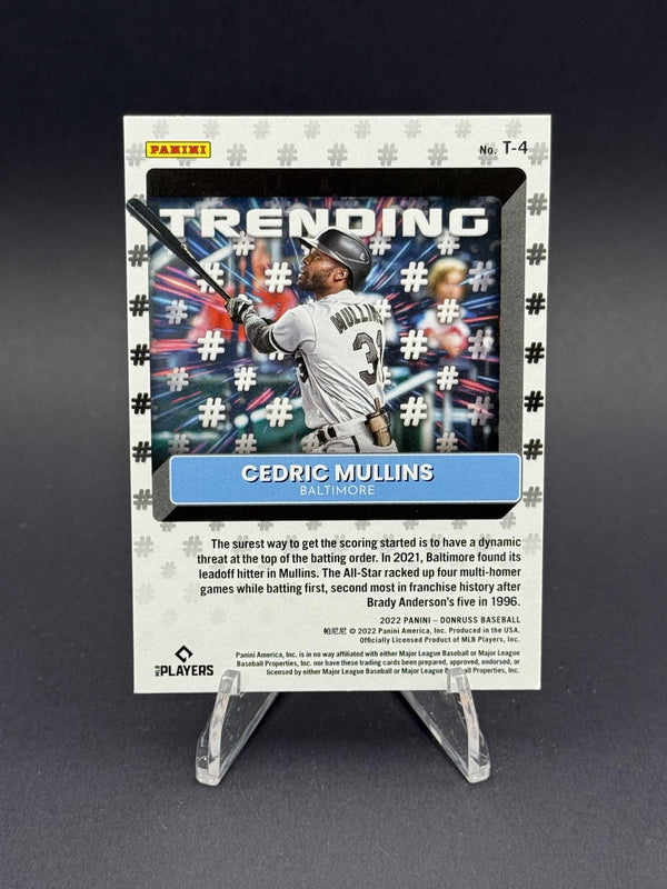 2022 Donruss #T-4 Cedric Mullins Trending Rapture