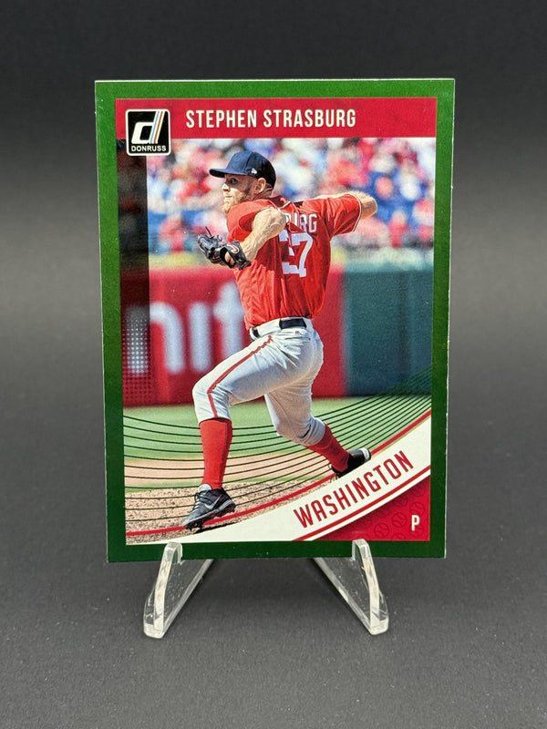 2018 Donruss #198 Stephen Strasburg Holo Green