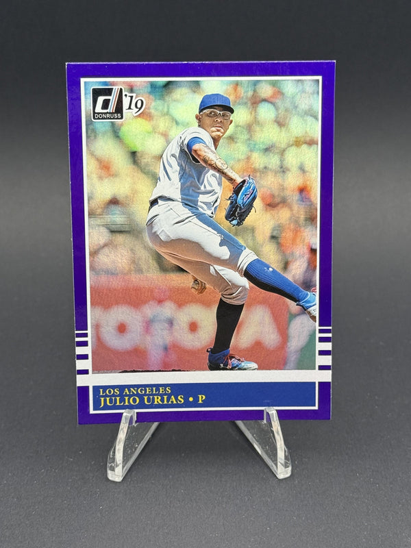 2019 Donruss #250 Julio Urias Holo Purple