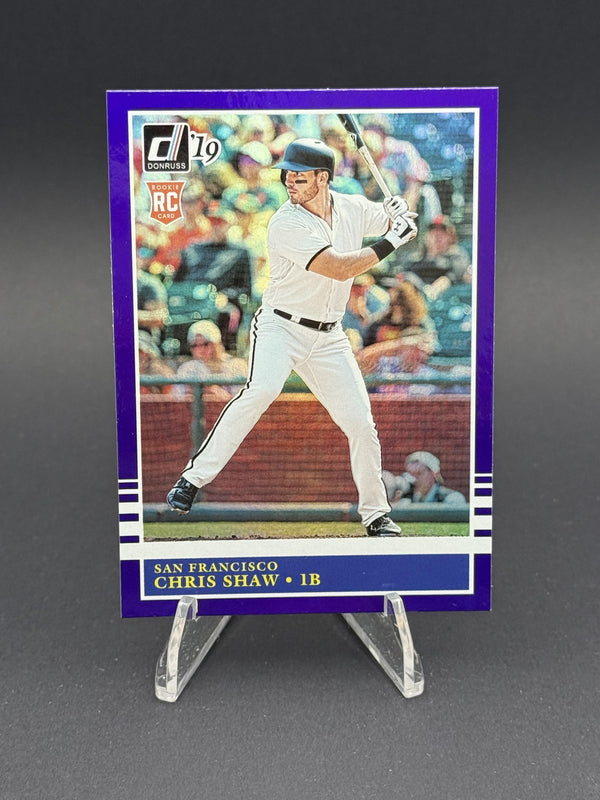 2019 Donruss #237 Chris Shaw Holo Purple (RC)