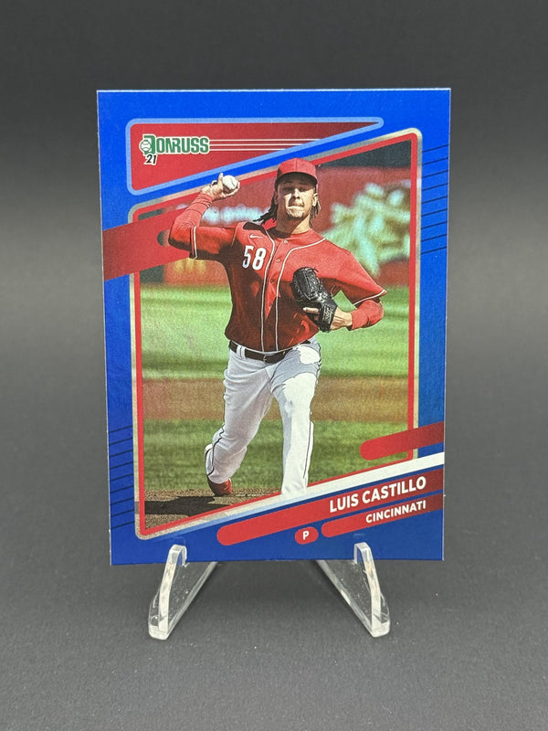 2021 Donruss #124 Luis Castillo Holo Blue
