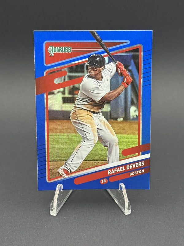 2021 Donruss #141 Rafael Devers Holo Blue
