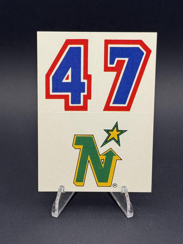 1985-86 Topps #29c Minnesota North Stars Stickers Logo bottom