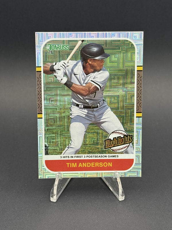 2021 Donruss #HI7 Tim Anderson Highlights Vector
