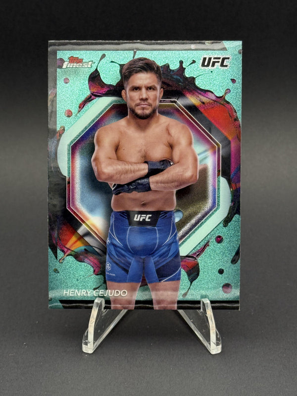 2024 Topps Finest UFC #290 Henry Cejudo - Aqua Glitter Refractors