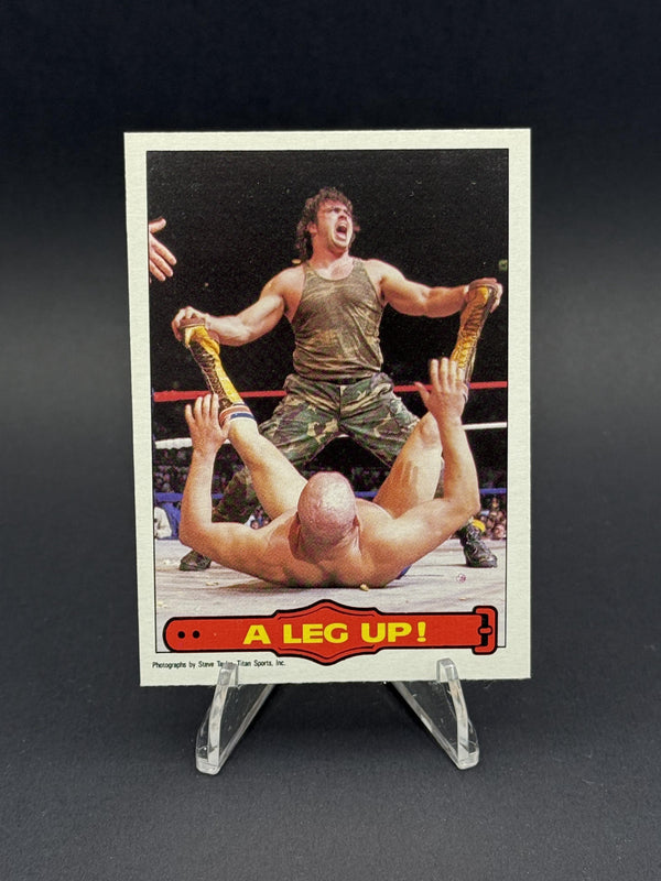 1985 O-Pee-Chee WWF Pro Wrestling Stars Series 2 #20 A Leg Up!