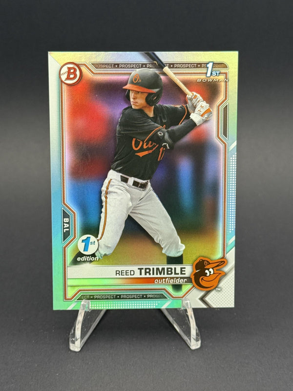 2021 Bowman Draft 1st Edition #BD-144 Reed Trimble Sky Blue Foil