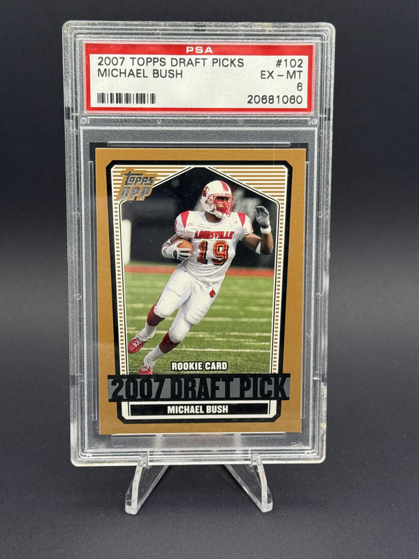 2007 Topps Draft Picks & Prospects #102 Michael Bush (RC) PSA 6