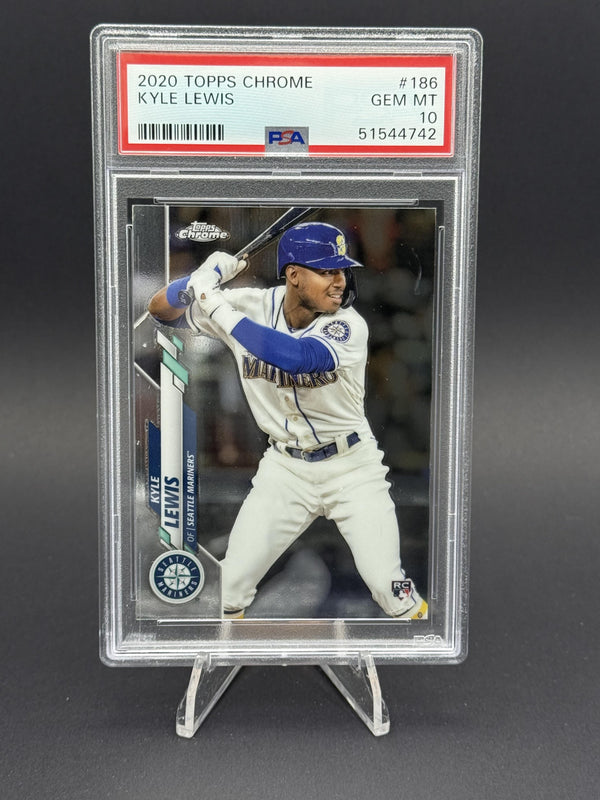 2020 Topps Chrome #186 Kyle Lewis (RC) PSA 10