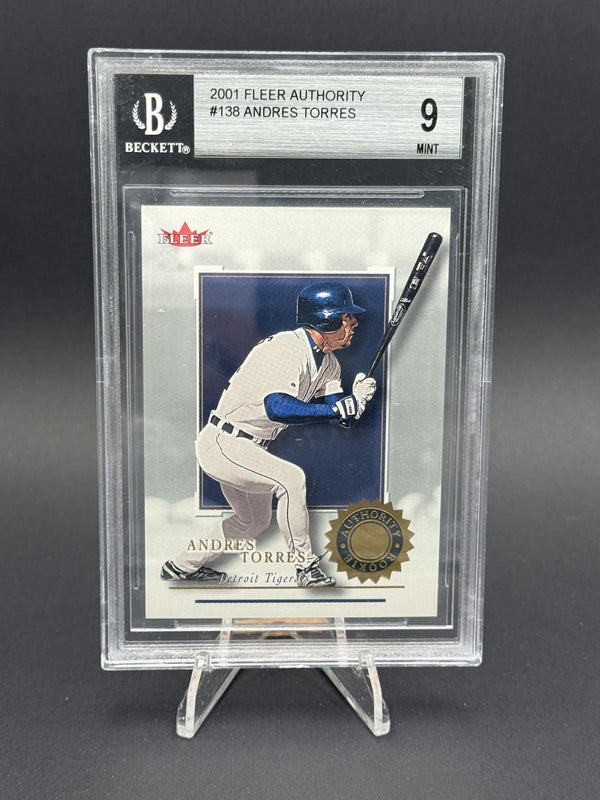 2001 Fleer Authority #138 Andres Torres (RC) #/2001 BGS 9