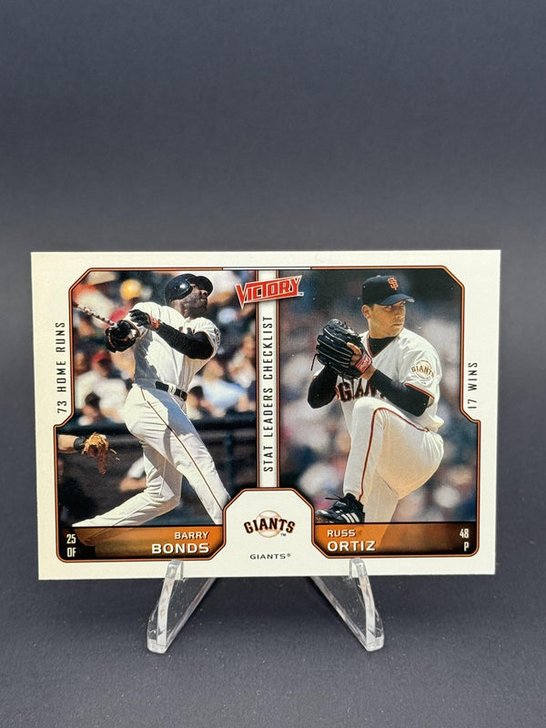 2002 Upper Deck Victory #381 Barry Bonds / Russ Ortiz