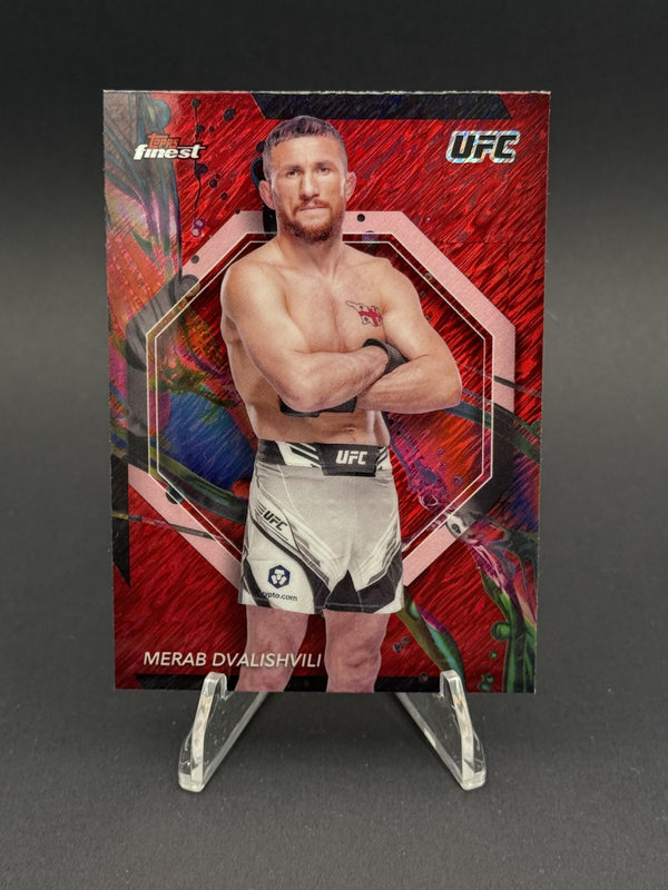 2024 Topps Finest UFC #93 Merab Dvalishvili Red Shimmer Refractors