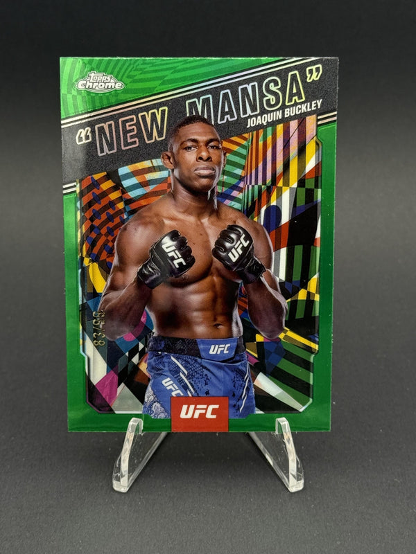 2025 Topps Chrome UFC #AKA-14 Joaquin Buckley AKA Aqua Geometric #/99