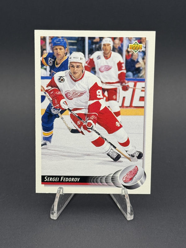 1992-93 Upper Deck #157b Sergei Fedorov Upper Deck Text and Logo Hologram