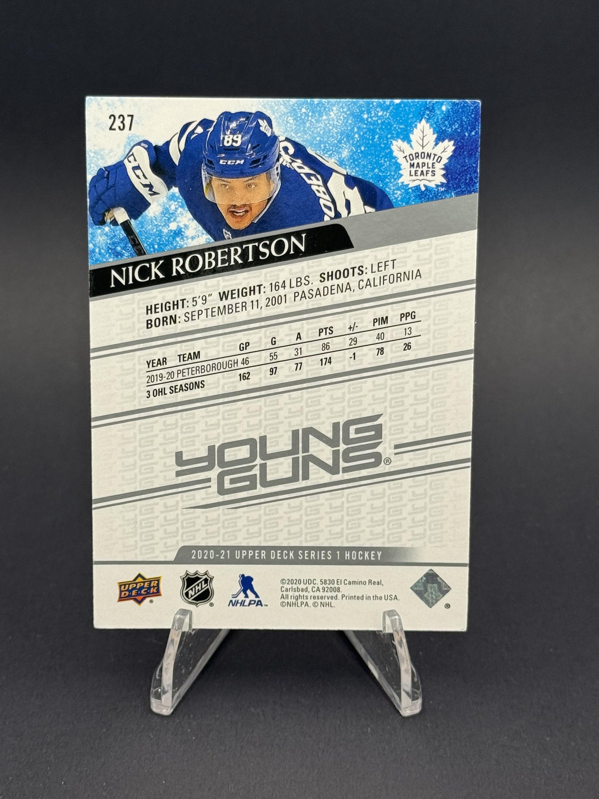 2020-21 Upper Deck #237 Nick Robertson