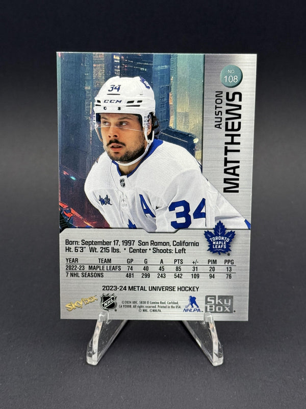 2023-24 SkyBox Metal Universe #108 Auston Matthews