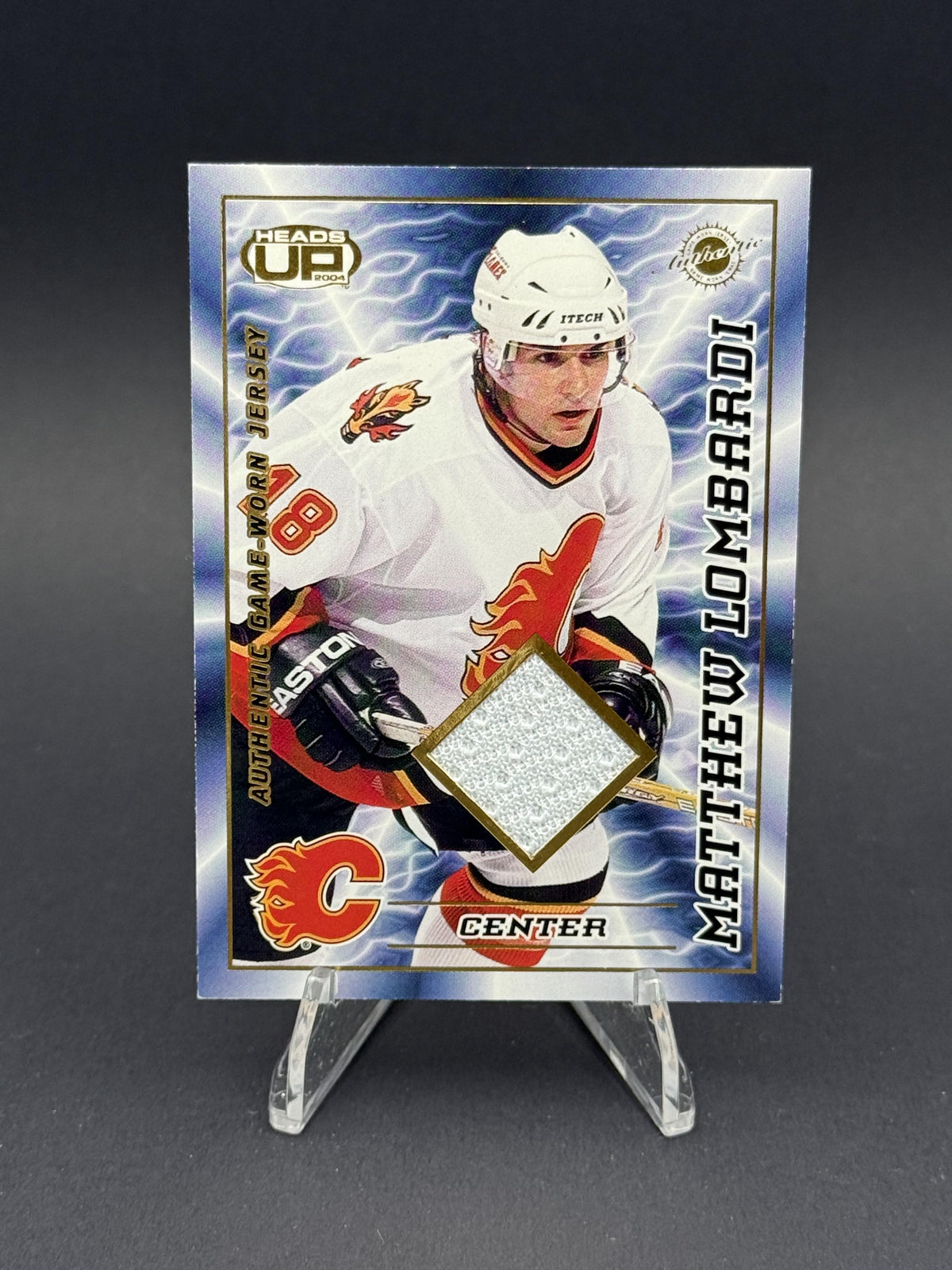 2003-04 Pacific Heads Up #6 Matthew Lombardi Game-Worn Jerseys #/1200