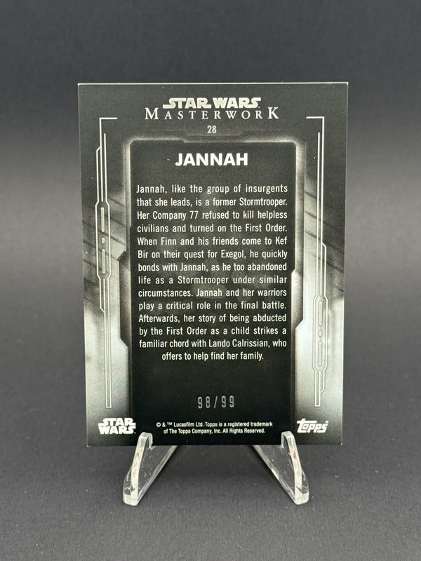 2020 Topps Star Wars Masterwork #28 Jannah Green 98/99