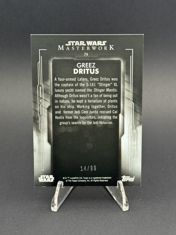 2020 Topps Star Wars Masterwork #74 Greez Dritus 14/99