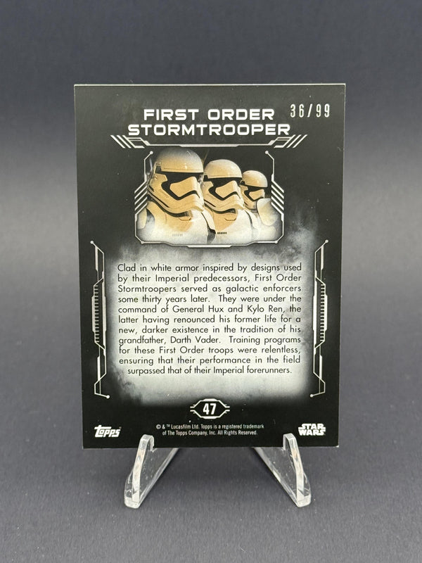 2016 Topps Star Wars Masterwork #47 First Order Stormtroopers #36/99
