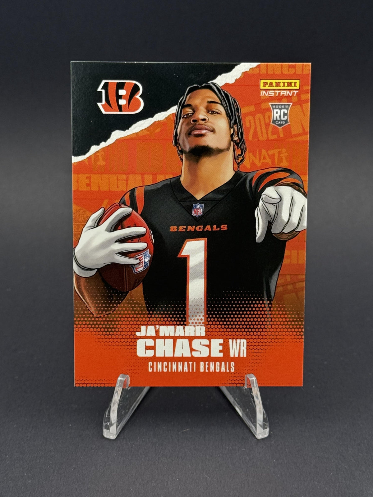 2021 Panini Instant Illustration Series #IS-JC Ja'Marr Chase (RC) #1/4102