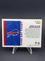 2022 Panini Contenders #GDT-JAL Josh Allen Game Day Ticket Emerald
