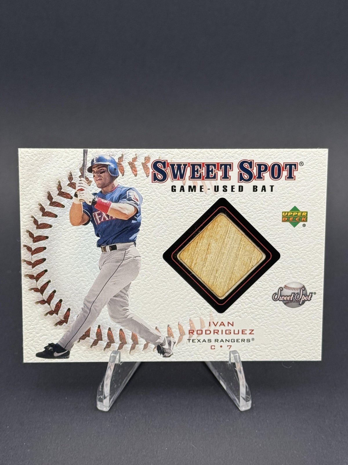 2001 Upper Deck Sweet Spot #B-IR Ivan Rodriguez Game Bat