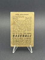 1952 Bowman #91 Don Kolloway
