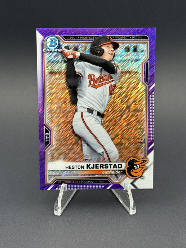 2021 Bowman Chrome #BCP-166 Heston Kjerstad Prospects Mojo Purple #42/250