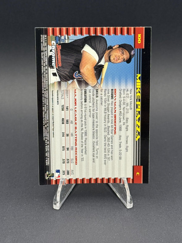 2002 Bowman Chrome #100 Mike Piazza
