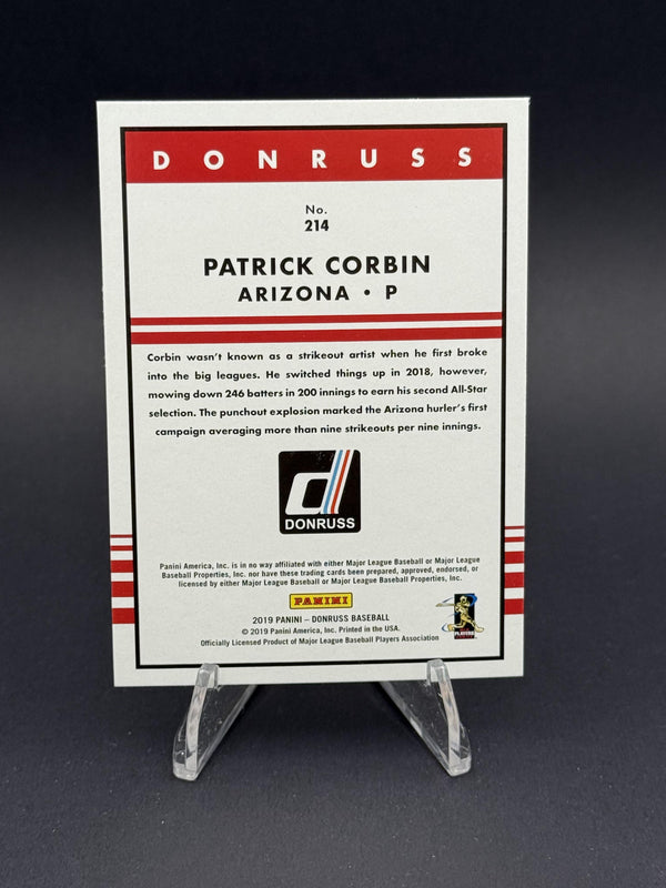 2019 Donruss #214 Patrick Corbin Holo Purple