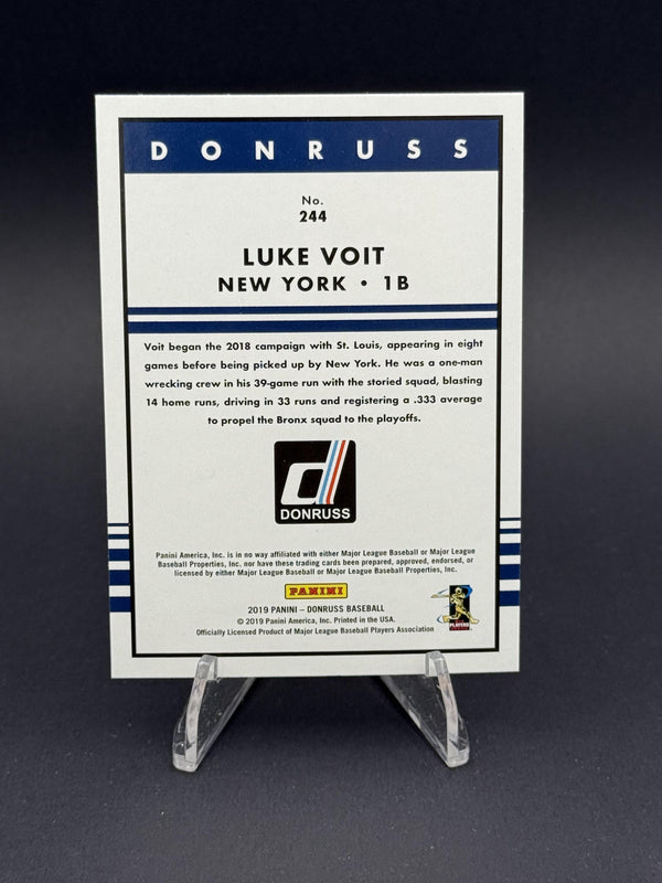 2019 Donruss #244 Luke Voit Holo Purple