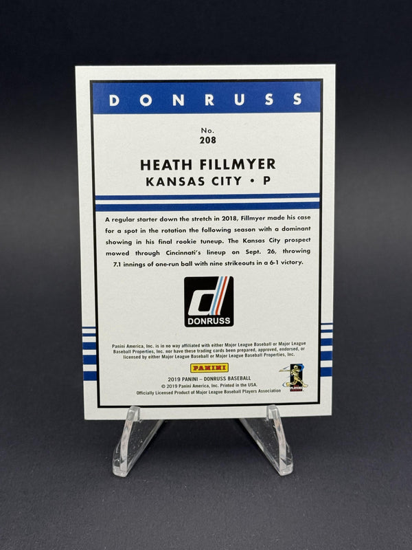 2019 Donruss #208 Heath Fillmyer Holo Orange (RC)