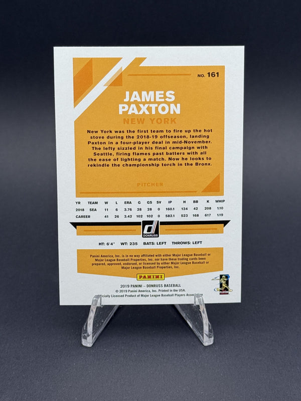 2019 Donruss #161 James Paxton Holo Purple
