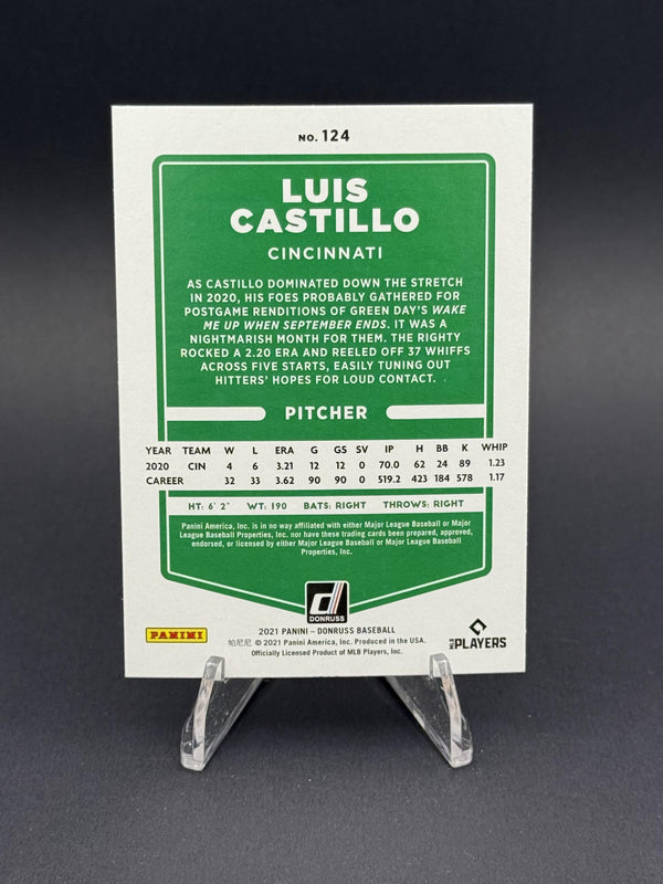 2021 Donruss #124 Luis Castillo Holo Blue