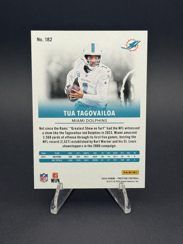 2024 Panini Prestige #182 Tua Tagovailoa Red Premium Xtra Points #323/399