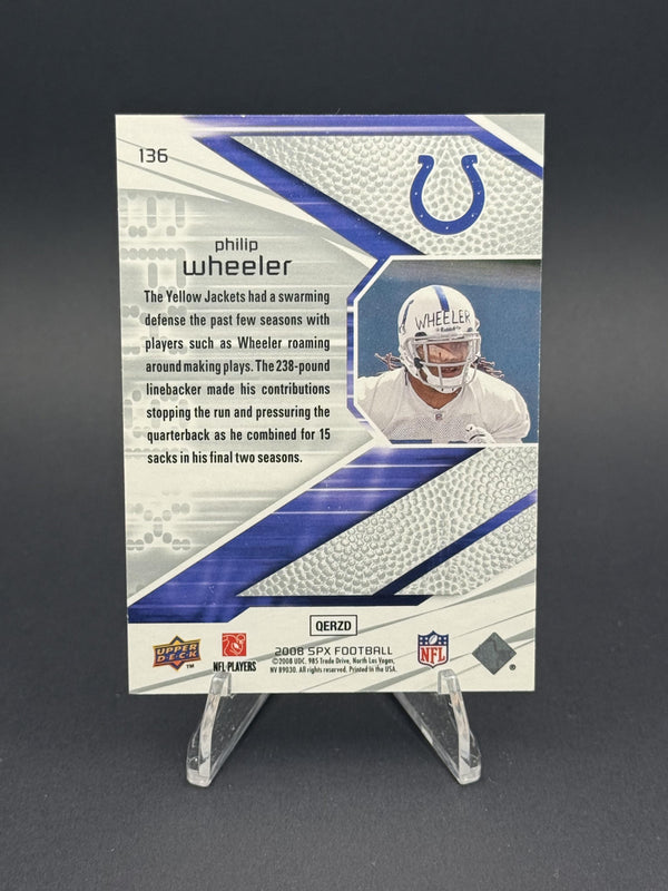 2008 SPx #136 Philip Wheeler (RC) #494/999
